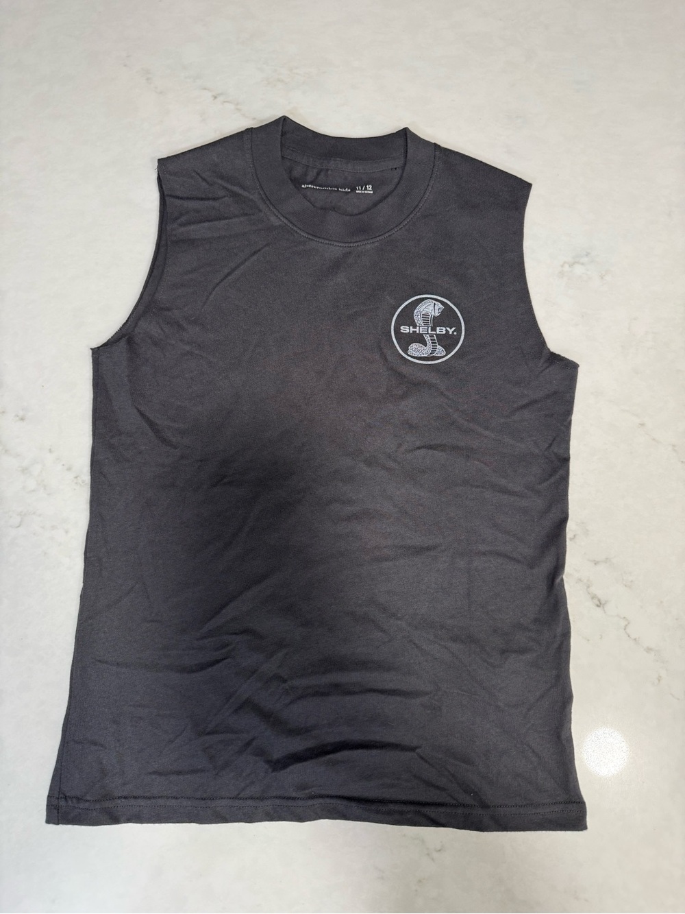 abercrombie kids Black Shelby Logo Muscle Tank